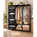 HOME USE Fabric Wardrobe / Clothes Hanging Rack HUH-0267, 105 x 45 x 170 cm, Black