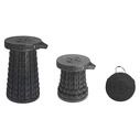 HOME USE πτυσσόμενο καρεκλάκι HUH-0269, αντοχή έως 200kg, 30x50cm, μαύρο