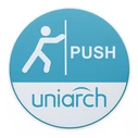 UNIARCH αυτοκόλλητο Push HW200222 Φ 12cm