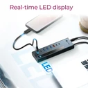 USB Hub Icy Box 9-In-1 Led With 2Xtype-C Pd100W 1Xtype-C Pd20W, 4XUSB3.2 & Type-C/USB