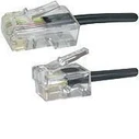 Deltaco Καλώδια Δικτύου RJ11 RJ45 3m Μαύρο M M 6P 4C 8P 4C