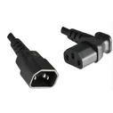 MicroConnect Power Cord 1.8m Extension C13 C14 Angled Black