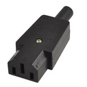 Μετατροπείς Αντάπτορες IEC Power Adaptor C13 Plug C13 Socket Straight Black