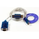 MicroConnect USB to Serial DB9 M-M 1.8m with DB9 to DB25 F-M Adapter