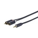 VIVOLINK Μετατροπείς - Αντάπτορες Καλώδιο ήχου 3.5mm σε 2 x RCA 1.5 m μαύρο