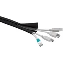 Cable Management Accessory Microconnect Cable Sock with Hook and Loop 1.8 m Black