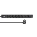 Televes Πολύπριζο Rack 19 1U 16A 8 Θέσεων Schuko