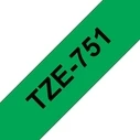 Brother Ταινία Ετικέτας 24mm Black on Green TZe-751