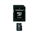 Κάρτα Μνήμης microSDXC 64GB Intenso 12/20 Class 10 +AD