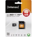 Κάρτα Μνήμης microSDHC 4GB Intenso 5/21 Class 4 Including Adapter