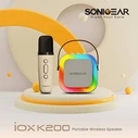 Karaoke Sonic Gear IOX K200 Bluetooth 5.1 HOME PORTABLE with Wireless MIC White