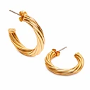 Chiara Ferragni Women's Hoop Earrings Gold-Plated J19AXP11 (2.7 cm)