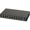 Network Switch PULSAR S108 Fast Ethernet (10/100) Black (PoE)