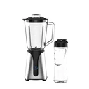 JOCCA Glass Blender with Crystal Jar and Bottle Stainless Steel 350W