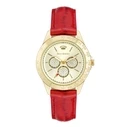 Γυναικείο Ρολόι Juicy Couture Jc1220Gprd (38 mm) Δερμάτινο Λουράκι Κόκκινο