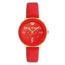 Γυναικείο Ρολόι Juicy Couture Jc1264Gprd (38 mm) Δερμάτινο Λουράκι Κόκκινο