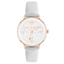 Γυναικείο Ρολόι Juicy Couture Jc1264Rgwt (38 mm) Δερμάτινο Λουράκι Λευκό