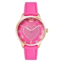Γυναικείο Ρολόι Juicy Couture Jc1300Rghp (35 mm) Δερμάτινο Λουράκι Ροζ