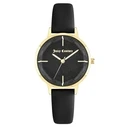 Γυναικείο Ρολόι Juicy Couture Jc1326Gpbk (34 mm) Δερμάτινο Λουράκι Μαύρο