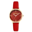 Γυναικείο Ρολόι Juicy Couture Jc1326Gprd (34 mm) Δερμάτινο Λουράκι Κόκκινο
