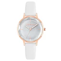 Γυναικείο Ρολόι Juicy Couture Jc1326Rgwt (34 mm) Δερμάτινο Λουράκι Λευκό