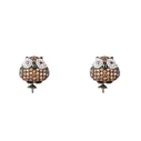Γυναικείο Σκουλαρίκια Lancaster Jla-Ear-Owl-4 (1,2Mm) από Ασήμι Brown/ Black