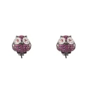 Γυναικείο Charm Lancaster Jla-Ear-Owl-5 (1,2Mm) από Ασήμι Purple/ Black