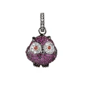 Γυναικείο Charm Lancaster Jla-Pen-Owl-5 (1,5Mm) από Ασήμι Purple/ Black