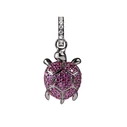 Γυναικείο Charm Lancaster Jlapenturtle5 (1,5Mm) από Ασήμι Purple/ Black