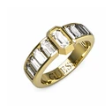 GUESS Women's Gold-tone Stainless Steel Ring - Model JUBR04254JWY - Size 54