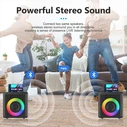 JYX Ηχείο Karaoke με Ασύρματα Μικρόφωνα και Εφέ Φωτισμού MS75 JYX-MS75 Μαύρο