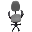 Velco Pro Systems Children's Office Chair - Gray with Armrests, 57x47x81/92cm