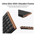 Keychron K3 Ultra 8K (K3U-H1) Μηχανικό Gaming Πληκτρολόγιο 75% Red - Wood Frame