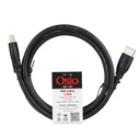 Καλώδιο HDMI Osio OSK-1480 Ultra High Speed 2.1, 4K/8K, 48 Gbps με ethernet αρσενικό σε αρσενικό 1.5m