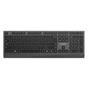 GEMBIRD KB-MCH-06 Slim Wired Multimedia USB Keyboard with Type-C Adapter, US-International Layout, Black