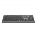 GEMBIRD KB-MCH-06 Slim Wired Multimedia USB Keyboard with Type-C Adapter, US-International Layout, Black