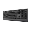 GEMBIRD KB-MCH-06 Slim Wired Multimedia USB Keyboard with Type-C Adapter, US-International Layout, Black