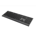 GEMBIRD KB-MCH-06 Slim Wired Multimedia USB Keyboard with Type-C Adapter, US-International Layout, Black