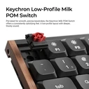 Keychron K3 Ultra 8K (K3U-H1) Μηχανικό Gaming Πληκτρολόγιο 75% Red - Wood Frame