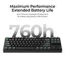 Keychron K8 Ultra (K8U-J1) Ασύρματο Gaming Μηχανικό Πληκτρολόγιο Tenkeyless US - Keychron Red (Hot-Swap) RGB