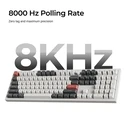 Keychron Q6 Ultra (Q6U-P1) ZMK RGB 8K Wireless Custom Mechanical Keyboard-Red Switch 100% US White