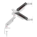 SBOX White Shark GMS-3211 (KHUFU-II) White Desktop Dual Monitor Mount for 2 Monitors