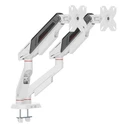 SBOX White Shark GMS-3211 (KHUFU-II) White Desktop Dual Monitor Mount for 2 Monitors