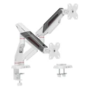 SBOX White Shark GMS-3211 (KHUFU-II) White Desktop Dual Monitor Mount for 2 Monitors