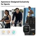 KOSPET Pulse Aluminium Smartwatch with Heart Rate Monitor, 1.96" AMOLED, IP68 (Black)