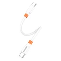 Kakusiga USB 2.0 Cable USB-C male - USB-C 100W Λευκό 0.25m KSC-1024-CC-WH