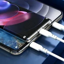 Kakusiga USB to Type-C / Lightning / micro USB Cable 5A Λευκό 1.2m KSC-1025