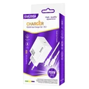 Kakusiga Φορτιστής με Θύρα USB-C και Καλώδιο USB-C - USB-C 30W Power Delivery Λευκός (KSC-1242)