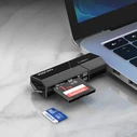 Card Reader Kakusiga KSC-1411 για Sd & Micro Sd, 480Mbps, USB Σύνδεση, Μαύρο