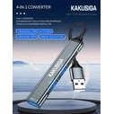 USB Hub Kakusiga KSC-1416, 4X Θυρών, USB 3.0, 5Gbps, USB Σύνδεση, Γκρι